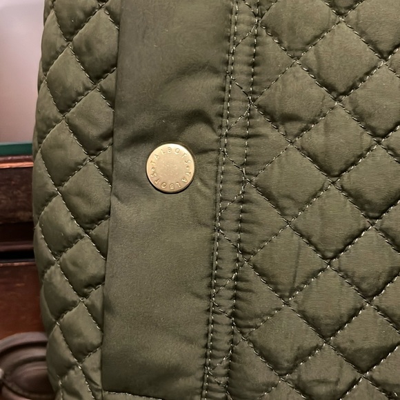 Talbots Women's Medium Green Quilted Zip Vest W/Pockets + Brown and Gold Accents - Picture 6 of 15